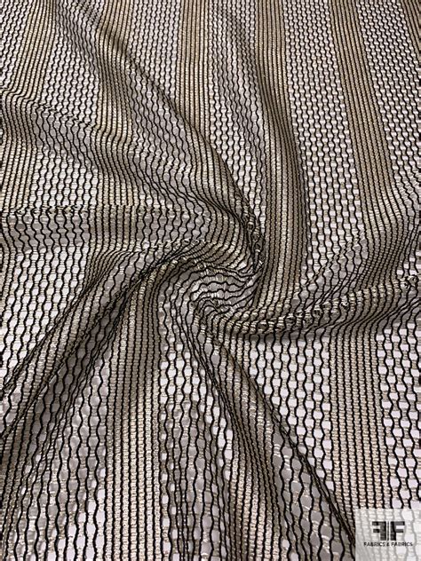 Open Weave Metallic Fabric 